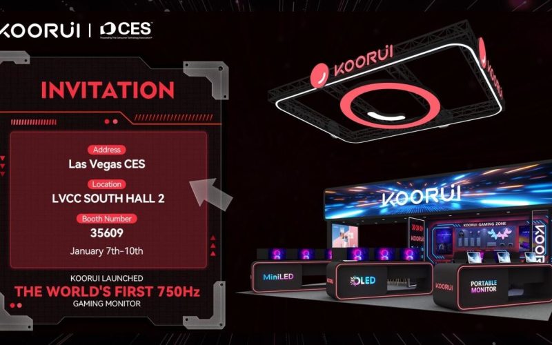 Koorui تُعلن عن أول شاشة ألعاب في العالم بمعدل تحديث قياسي 750 هرتز #CES2025