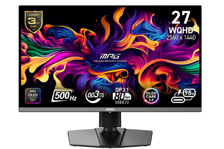 MSI تكشف عن اثنان من شاشات الألعاب بتقنية QD-OLED ومعدل تحديث 500Hz في #CES2025