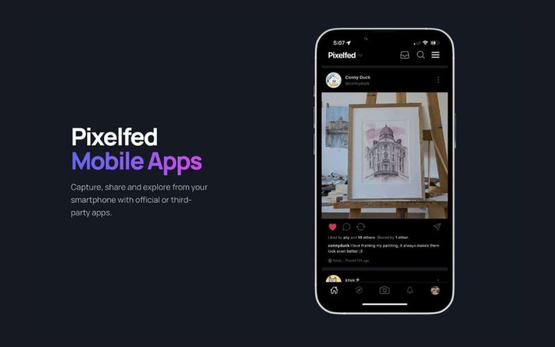 منصة Pixelfed تُنافس إنستاجرام بتطبيقات رسمية